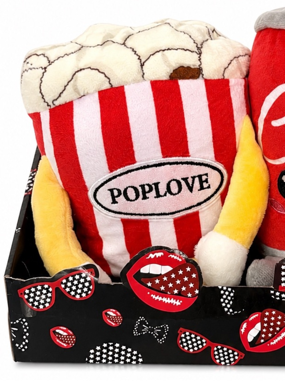 π§Έ 2/$45 - NWT Popcorn Poplove & Cola Couple Plush Gift Set Movie Night Sz 9β 11β - Picture 3 of 8